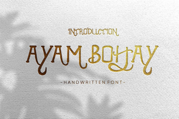 Ayam Bohay: The Script Handwritten Font for Modern Campaigns