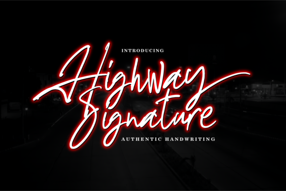 Highway Signature: The Handwritten Typeface for Modern Digital Brands